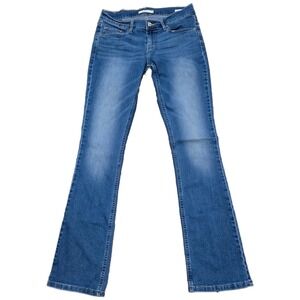 Levis 524 Bootcut Jeans Womens 7L W28 L34 Blue Denim Low Rise Slim Fit 524-0111